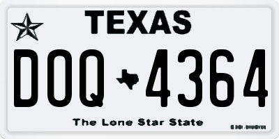 TX license plate DOQ4364