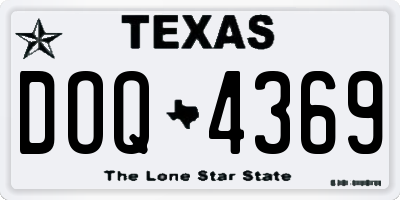 TX license plate DOQ4369