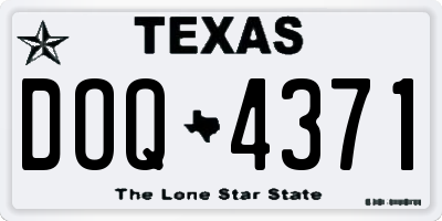 TX license plate DOQ4371