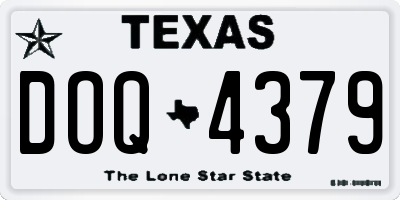 TX license plate DOQ4379