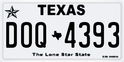 TX license plate DOQ4393