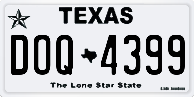 TX license plate DOQ4399