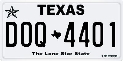 TX license plate DOQ4401