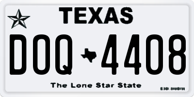 TX license plate DOQ4408