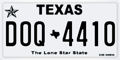 TX license plate DOQ4410