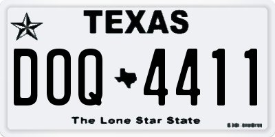 TX license plate DOQ4411