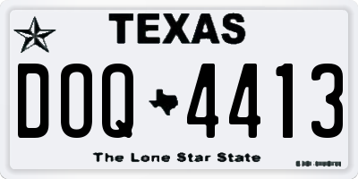 TX license plate DOQ4413