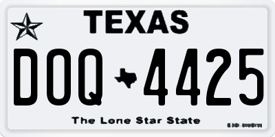 TX license plate DOQ4425
