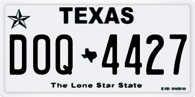 TX license plate DOQ4427