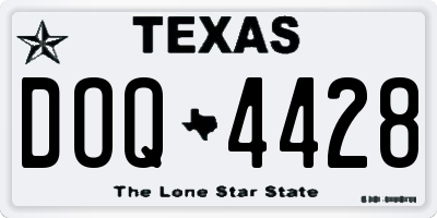 TX license plate DOQ4428