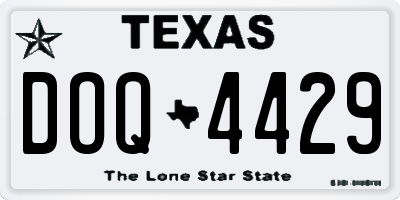 TX license plate DOQ4429