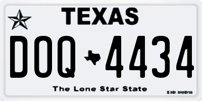 TX license plate DOQ4434