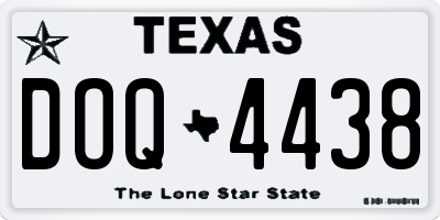 TX license plate DOQ4438
