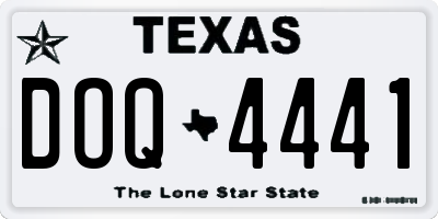 TX license plate DOQ4441