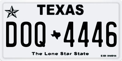 TX license plate DOQ4446