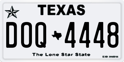 TX license plate DOQ4448