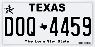 TX license plate DOQ4459