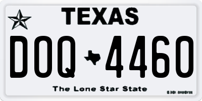 TX license plate DOQ4460