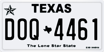 TX license plate DOQ4461