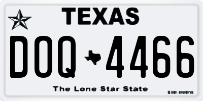 TX license plate DOQ4466