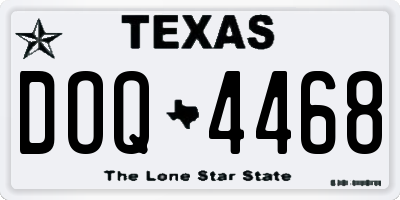 TX license plate DOQ4468