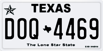 TX license plate DOQ4469