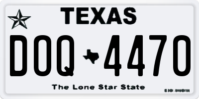 TX license plate DOQ4470