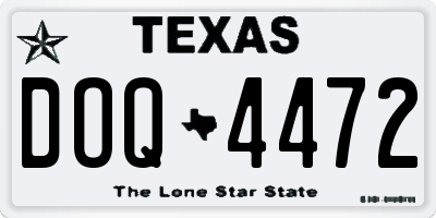 TX license plate DOQ4472