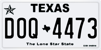 TX license plate DOQ4473