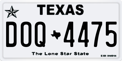 TX license plate DOQ4475