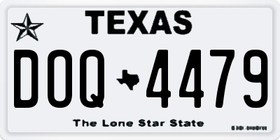 TX license plate DOQ4479