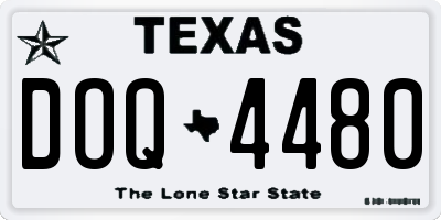 TX license plate DOQ4480