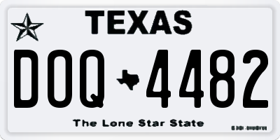 TX license plate DOQ4482