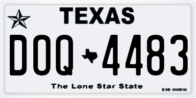TX license plate DOQ4483
