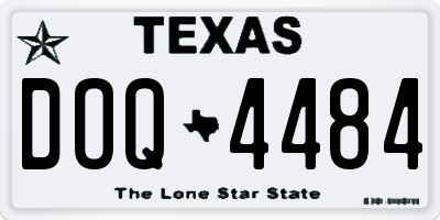 TX license plate DOQ4484