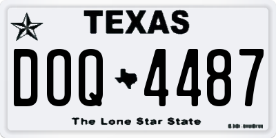 TX license plate DOQ4487