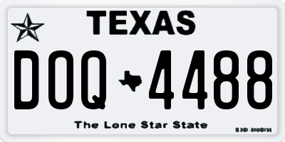 TX license plate DOQ4488