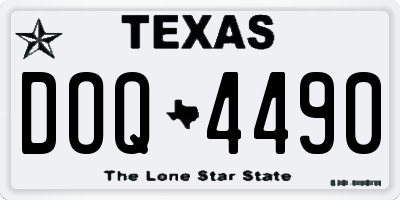 TX license plate DOQ4490