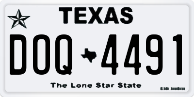 TX license plate DOQ4491