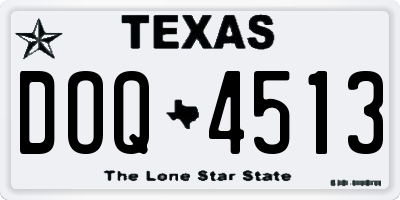 TX license plate DOQ4513