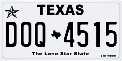 TX license plate DOQ4515