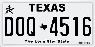 TX license plate DOQ4516