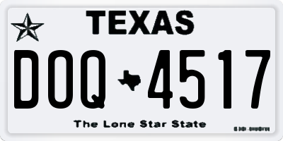 TX license plate DOQ4517