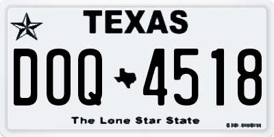 TX license plate DOQ4518