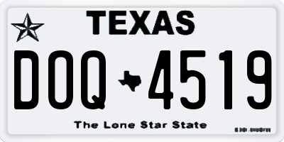 TX license plate DOQ4519