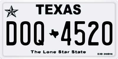 TX license plate DOQ4520