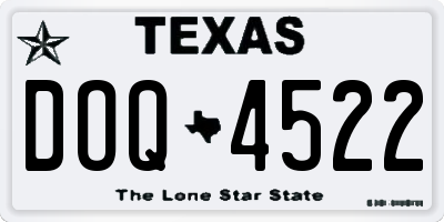 TX license plate DOQ4522