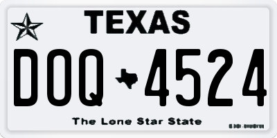 TX license plate DOQ4524