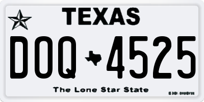 TX license plate DOQ4525