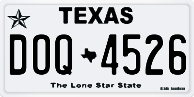 TX license plate DOQ4526